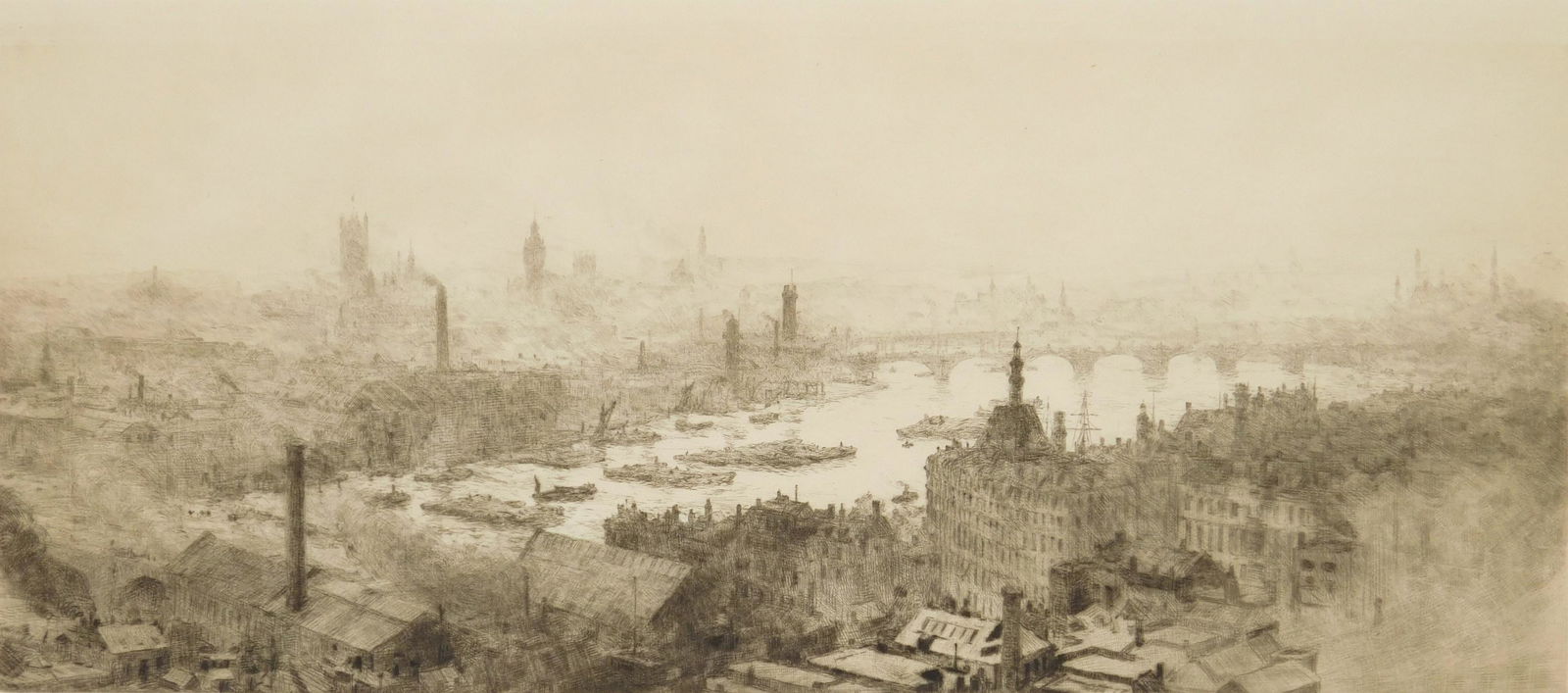 William Wyllie etching (1 of 4)