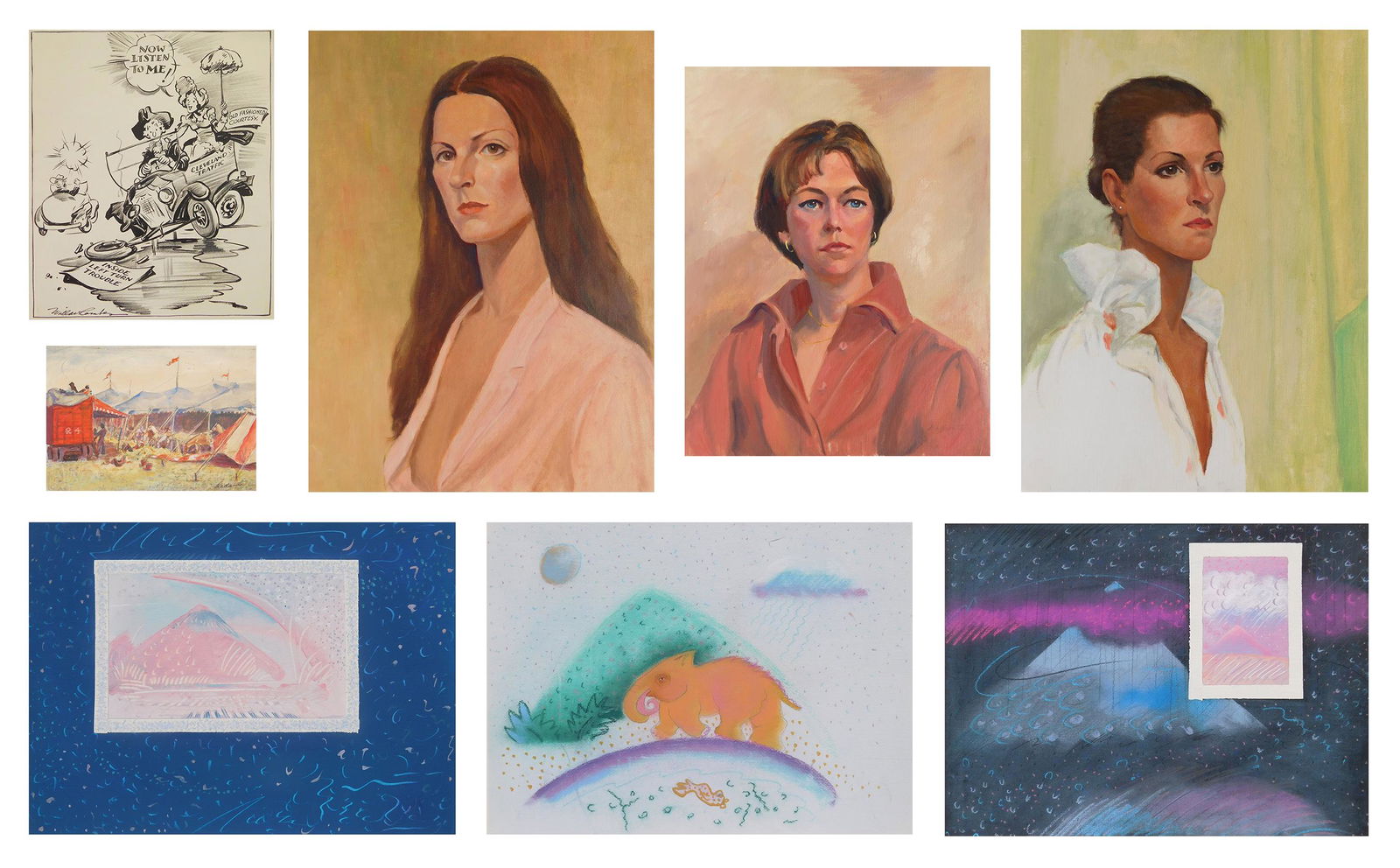 8 Works on paper by Combes, Dadante & Drozda (1 of 13)