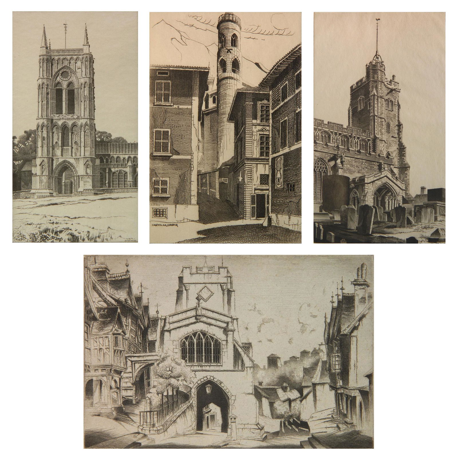 4 John Taylor Arms etchings (1 of 15)