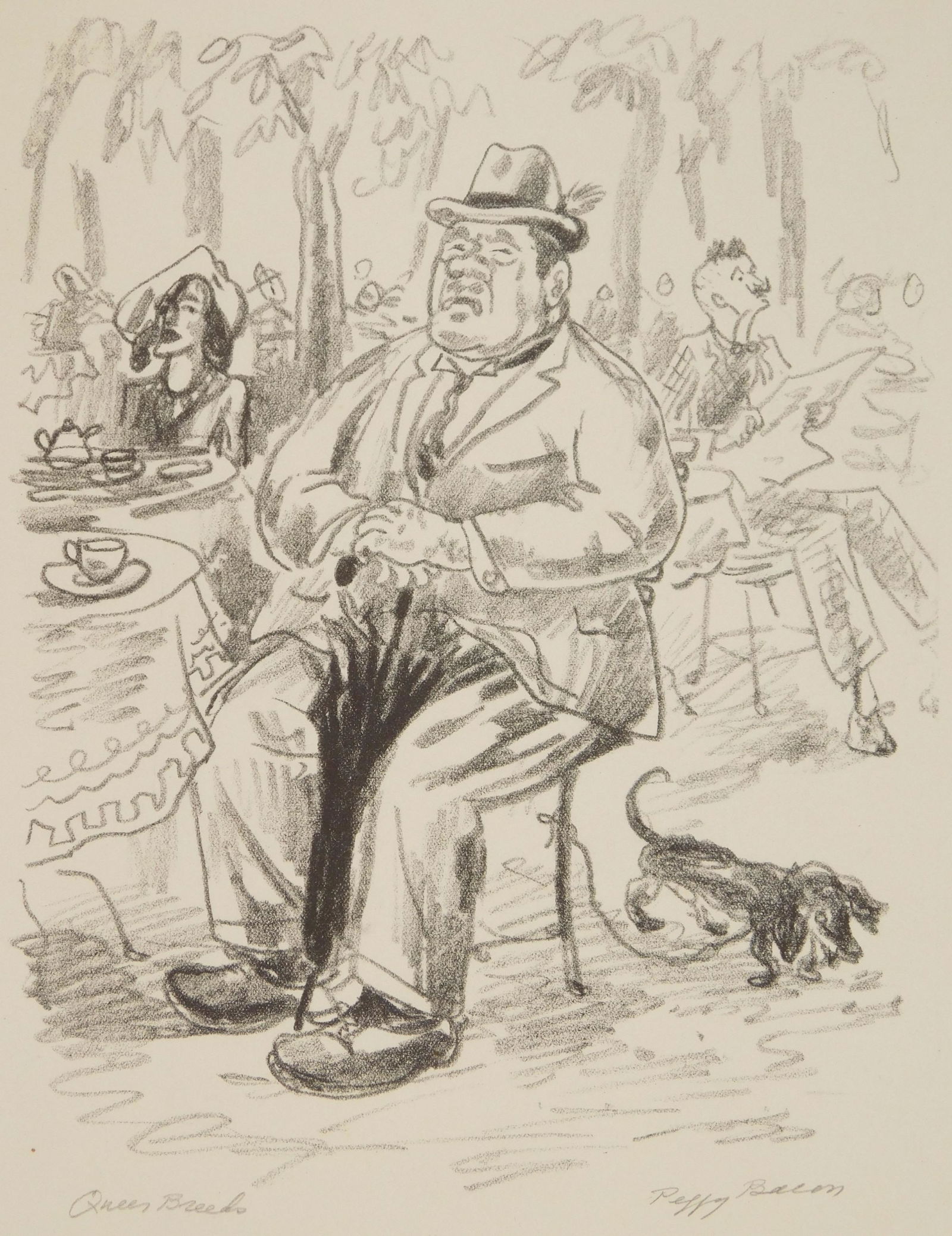 Peggy Bacon lithograph (1 of 4)