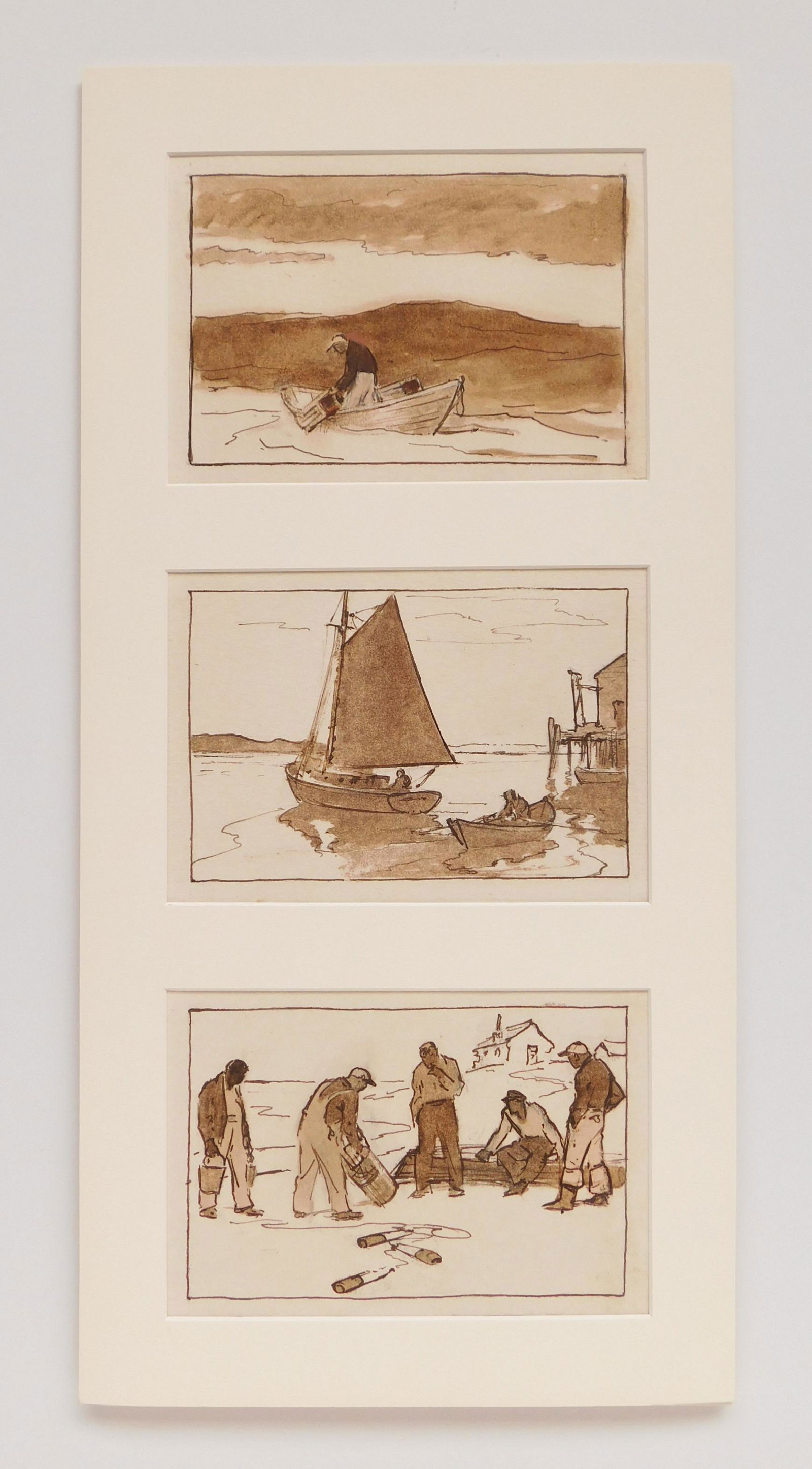 3 Gordon Grant wash drawings (1 of 4)