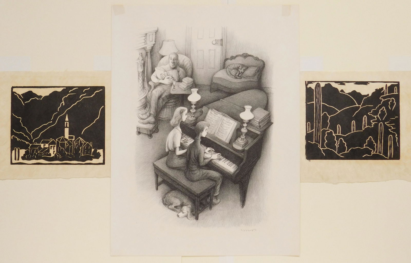 2 Grace Spngberg linocuts (1 of 5)