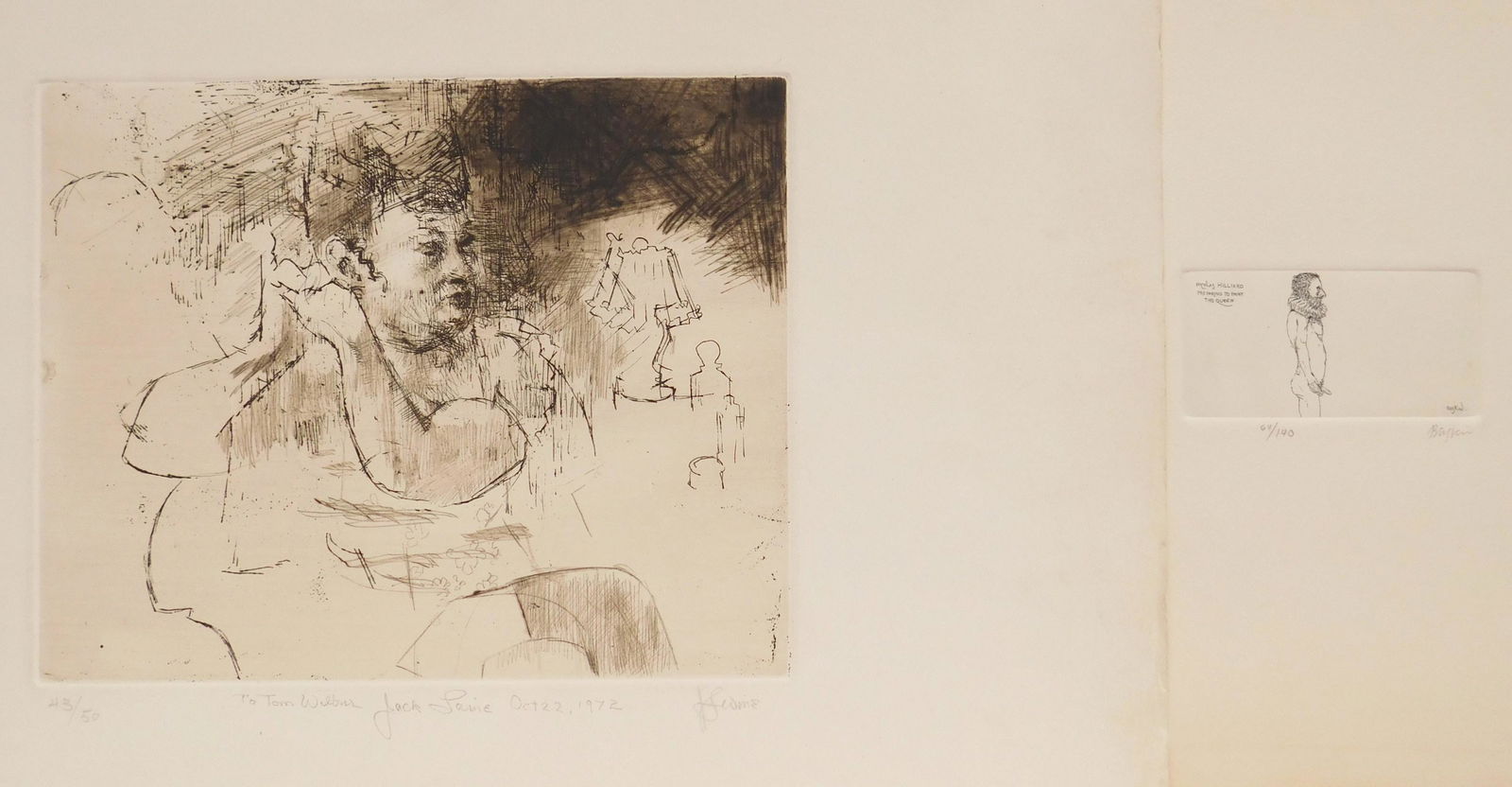 2 etcchings- L. Baskin & J. levine (1 of 5)