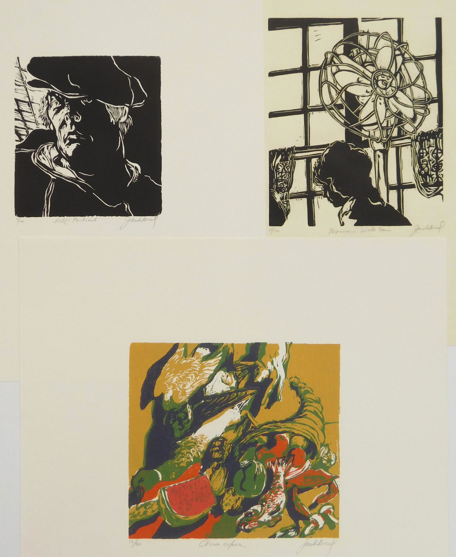 3 Jack Beal woodcuts (1 of 7)