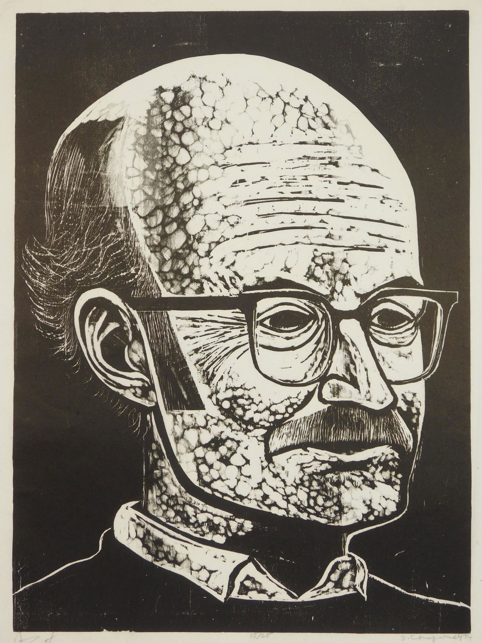 Sidney Chafetz woodcut (1 of 4)