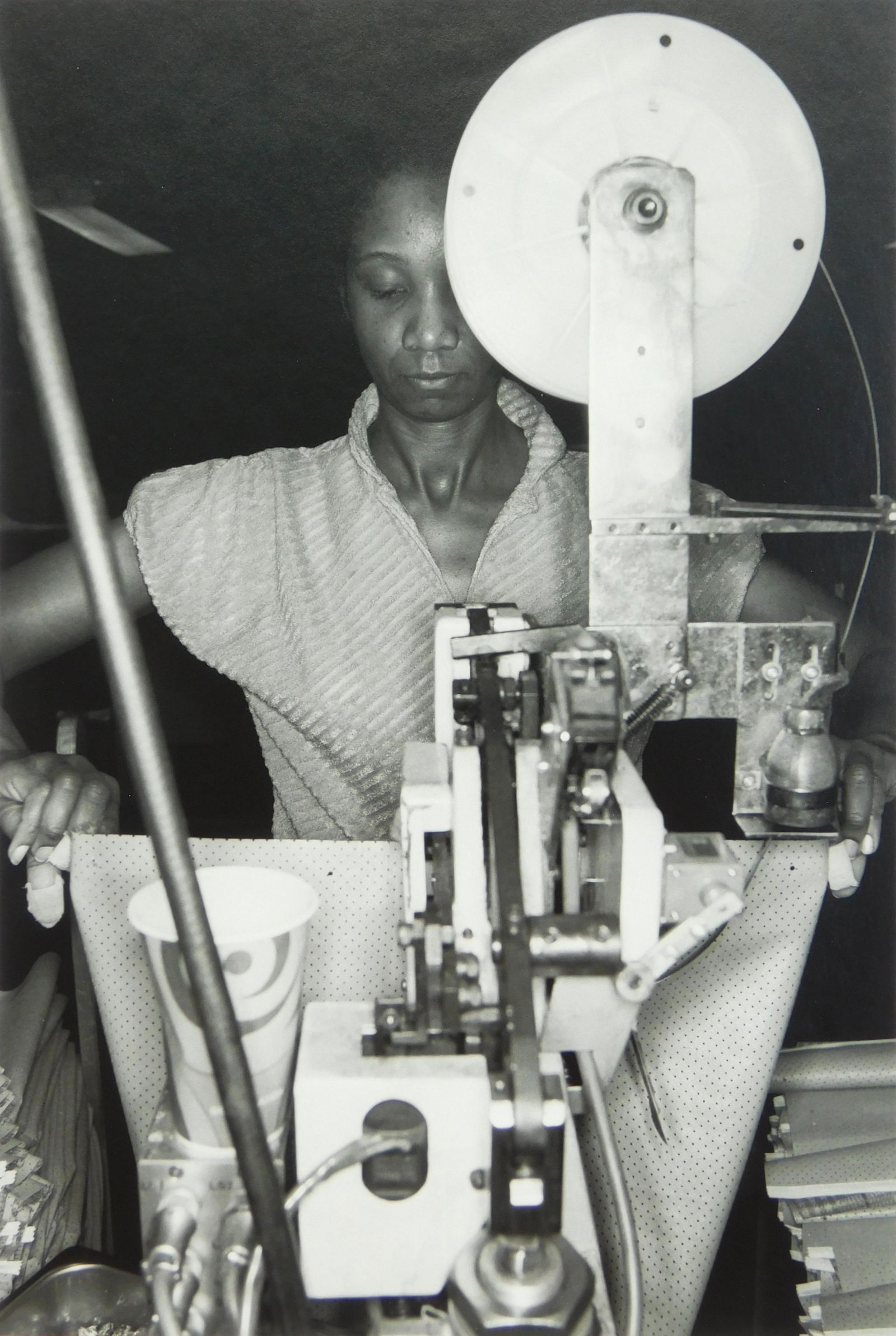 Lee Friedlander silver gelatin print: Lee Friedlander (American 1934- ) ''Canton, OH'' - gelatin silver print, 1979-80, signed in pencil with copyright stamp- verso, very good condition. 11 x 14'' Illustrated: Friedlander, Lee- ''Factory