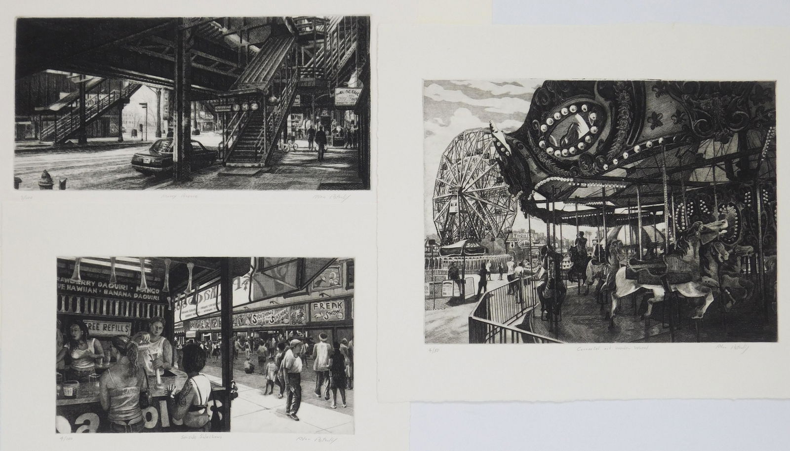 3 Alan Petrulis etchings (1 of 7)