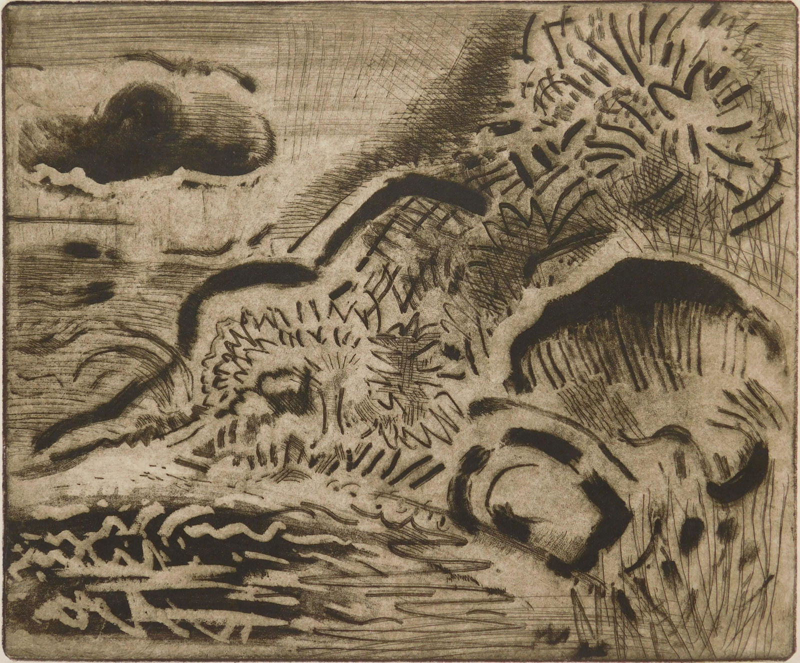 Karl Schrag etching (1 of 4)