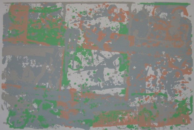 Walter Bannard silkscreen: Walter Bannard- ''Spring and Increase''- silkscreen in colors, signed, titled and numbered 17/160, very good condition. 22 1/2 x 34''