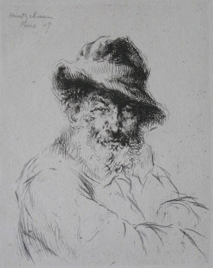 Arthur W. Heintzelman 2 etchings: Arthur W. Heintzelman- ''Tete de Bonquiniste'' (Smith 149); ''Type de Quartier Latin'' (S. 158)- 2 etchings, 1929, 1930, both signed in pencil, each edition of 70, 'Tete..' stamped verso 'Metropolitan