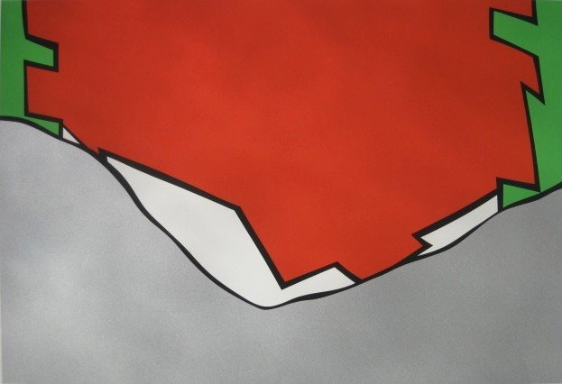Nicholas Krushenick silkscreen: Nicholas Krushenick- Untitled- silkscreen in colors, 1982, signed, dated and numbered 15/150, very good condition. 24 x 34 3/4''