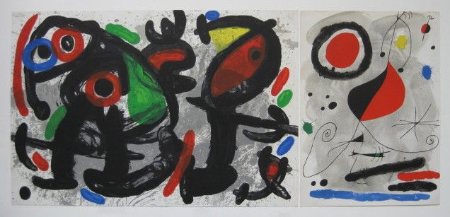 Joan Miro 2 lithographs: Joan Miro- ''L'Arc: (Maeght 352) & ''Derriere Le Miroir'' (Calas 672)- 2 lithographs in colors, as published in 'Derriere Le Miroir', good condition. 14 7/8 x 22''(sheet), 15 x 10 7/8''(sheet)