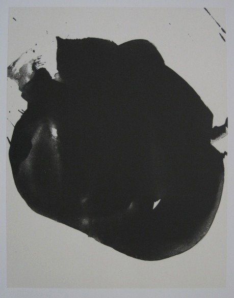 Robert Motherwell lithograph: Robert Motherwell- Untitled- lithograph on chine colle, 1988, from the ''Three Poems Suite'', very good condition. 13 3/4 x 10 3/4''