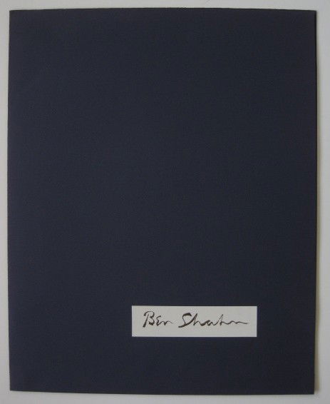 Ben Shahn silk-screens: Ben Shahn- ''Human Relations Portfolio'' (Prescott 101-103)- 3 photo-silk-screens, all signed and numbered in an edition of 300 with heavy paper portfolio with description page by Edwin Rosskam, broke