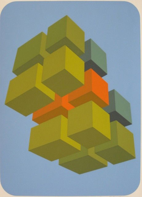 Marko Spalatin silkscreen: Marko Spalatin- Untitled- silkscreen in colors, signed in pencil, very good condition. 13 1/4 x 9 1/2''