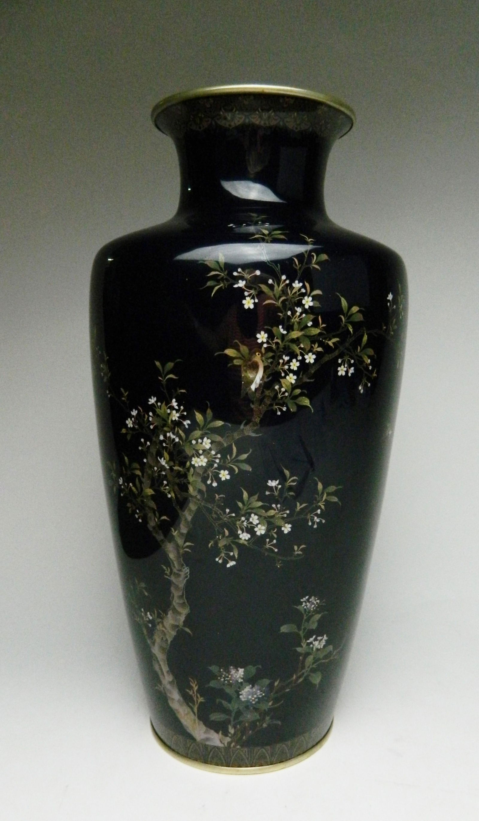 Japanese cloisonne vase, attrib. to Inaba (1 of 8)