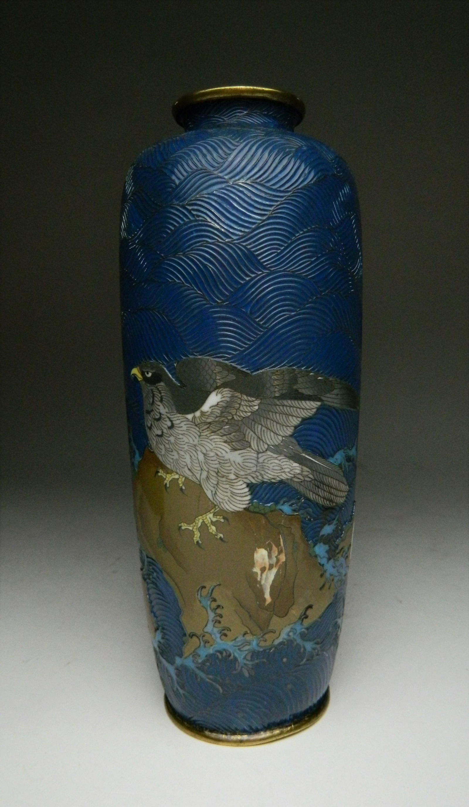 Japanese cloisonne vase, attrib. to Hayashi Kiyoe (1 of 13)