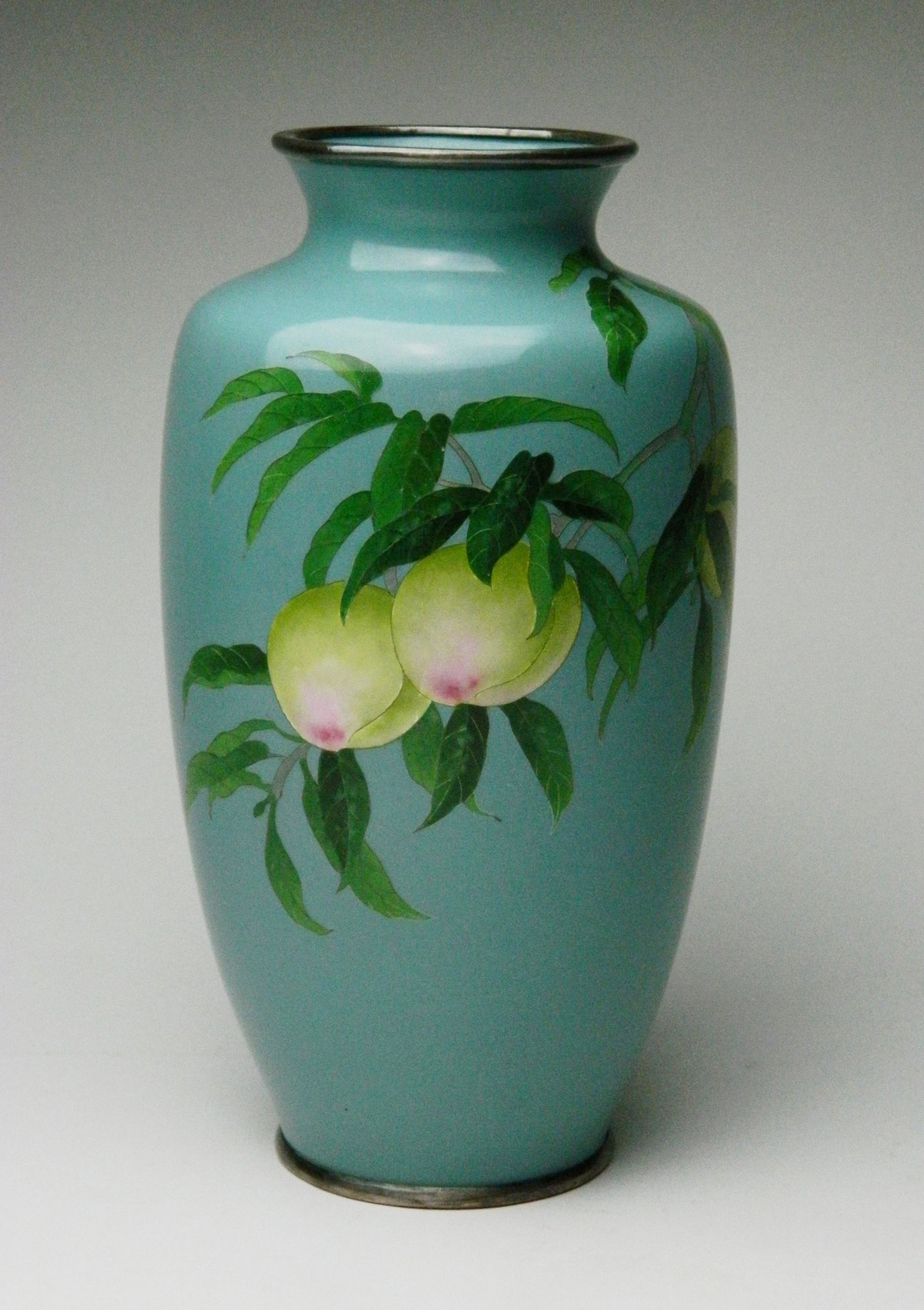 Japanese cloisonne vase, attrib. to Ando (1 of 4)