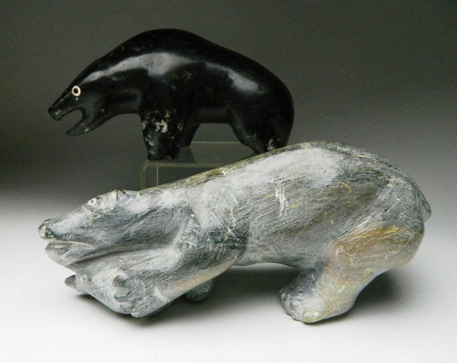 2 Inuit stone carvings of Bears (1 of 5)