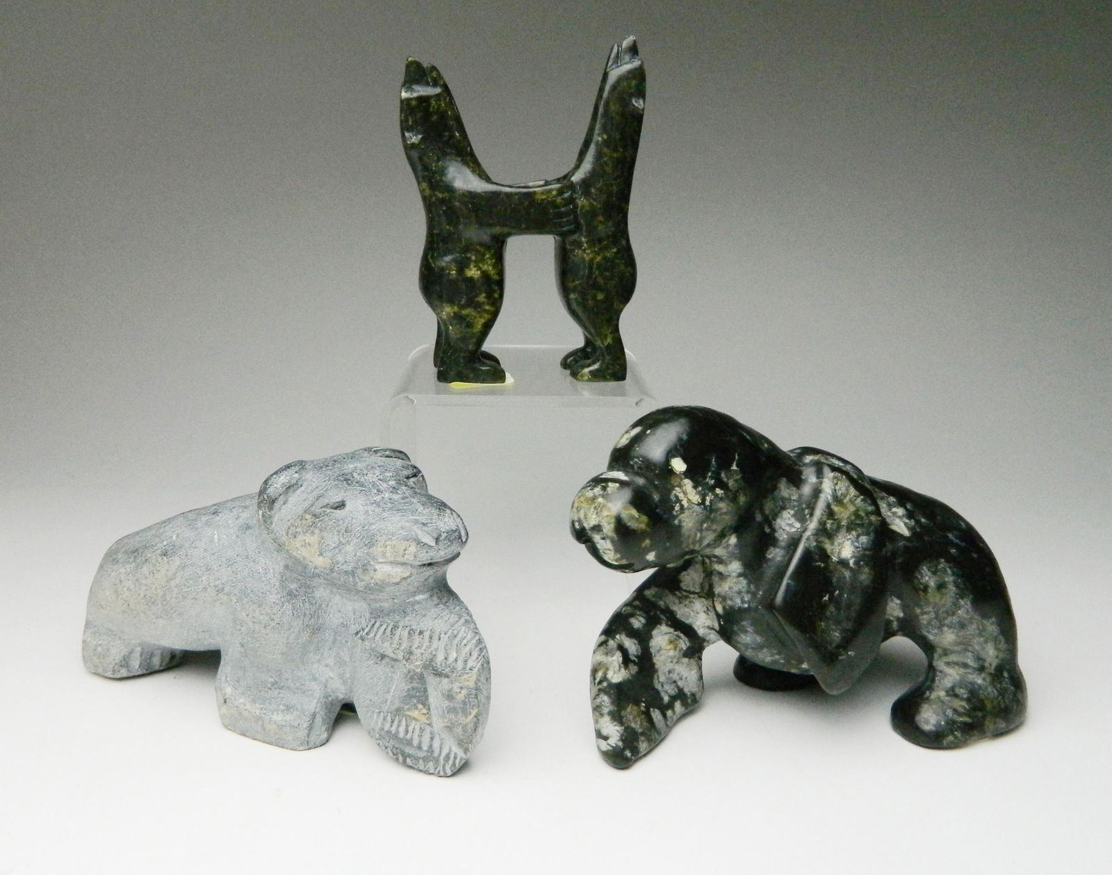 3 Inuit stone carvings (1 of 3)