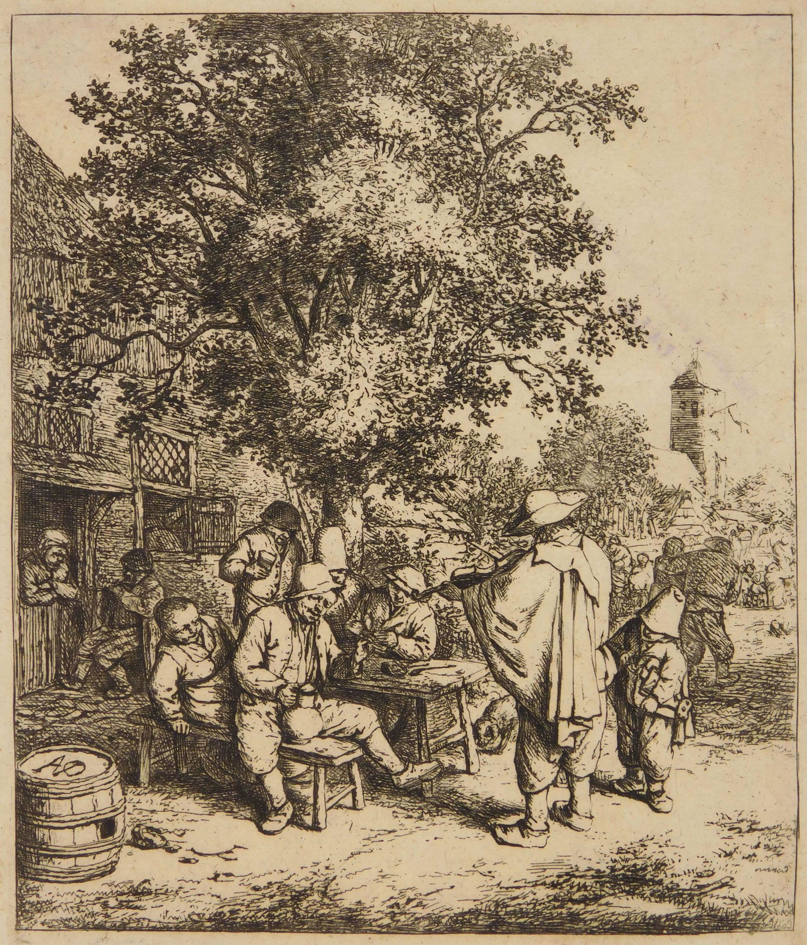 Adriaen van Ostade etching (1 of 4)