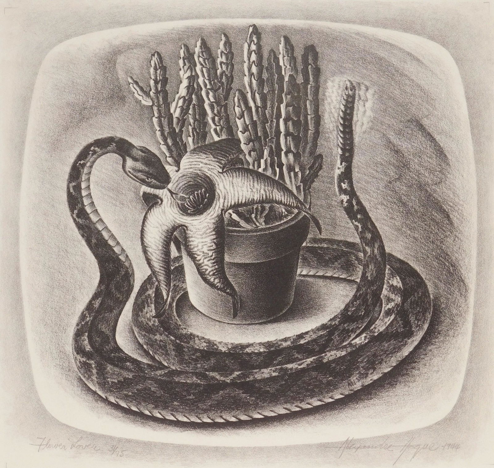 Alexandre Hogue lithograph (1 of 5)