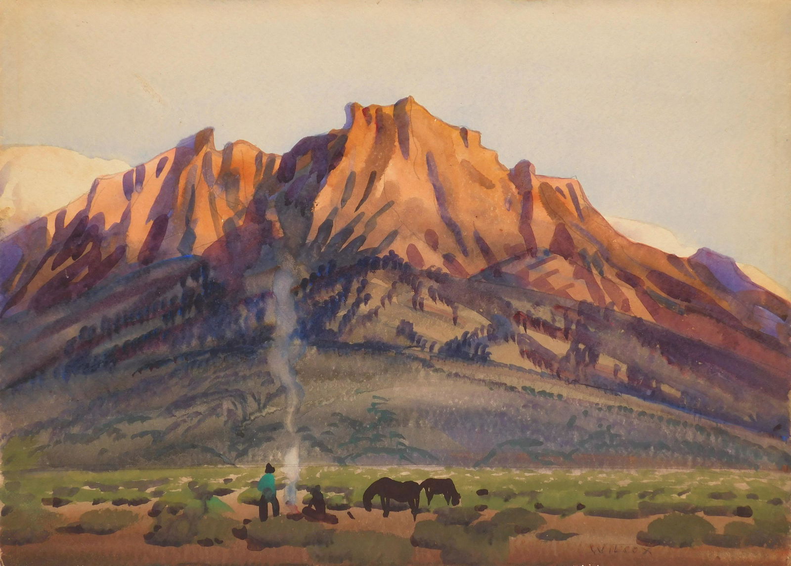 Frank Wilcox watercolor (1 of 5)