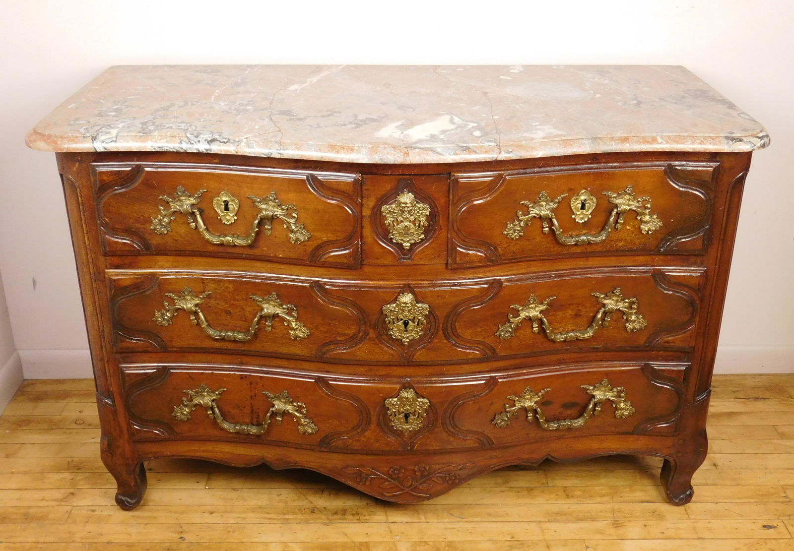 Louis XV marble top commode (1 of 3)
