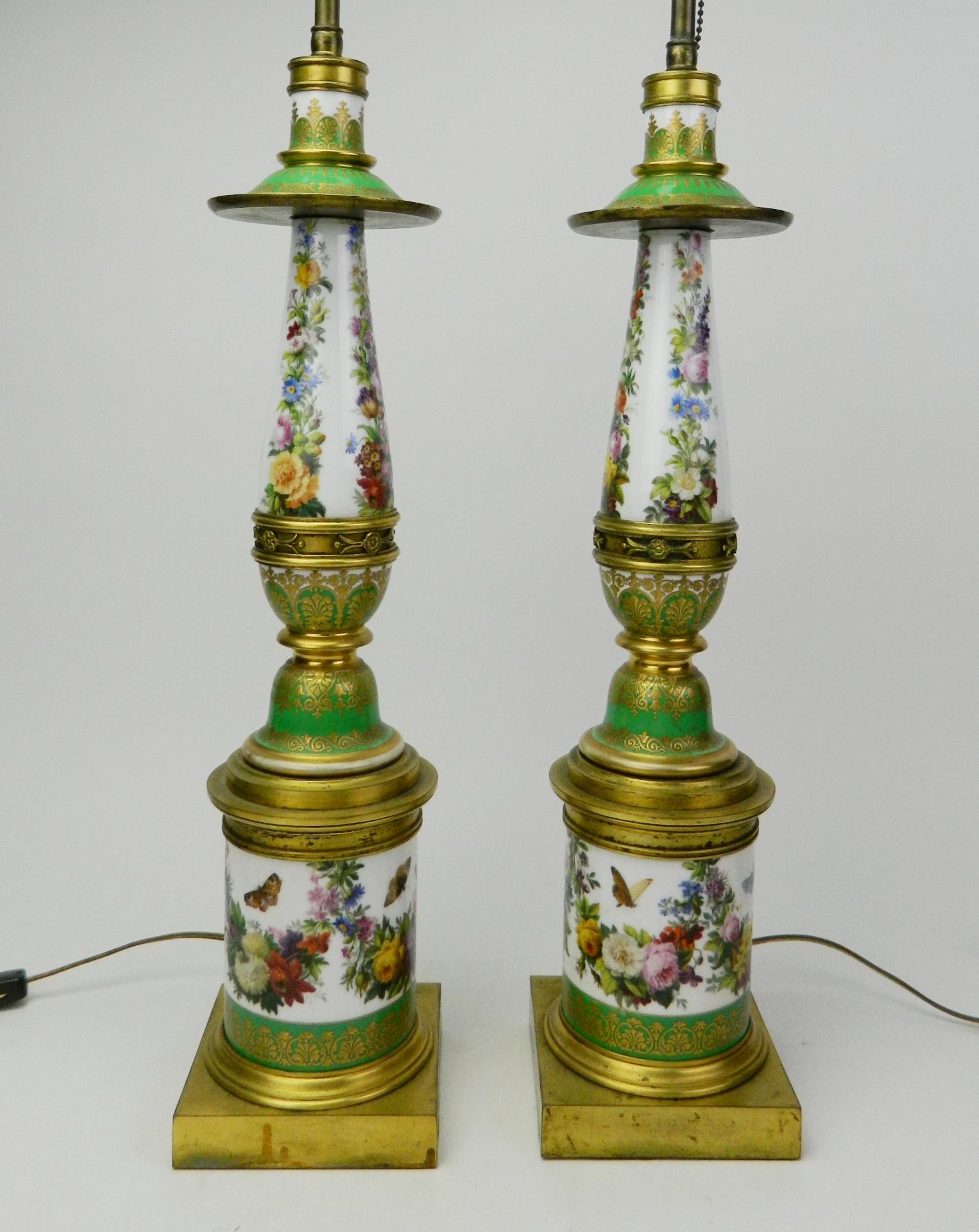Pair of Paris porcelain candlesticks (1 of 6)