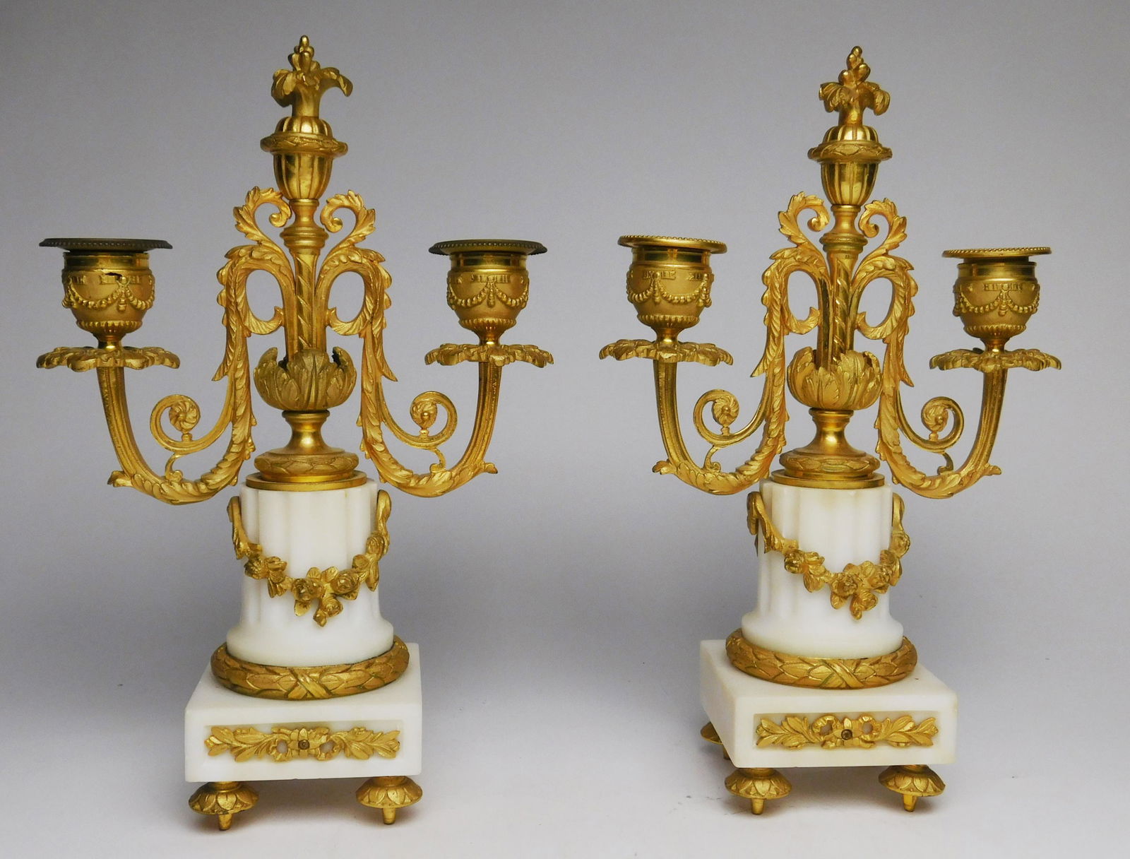 Pair of Louis XVI style candelabras (1 of 3)