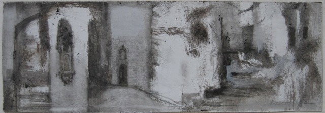 Francis Meyers watercolor: Francis Meyers- Untitled- watercolor and gouache on illustration board, signed Francis J. Meyers lower right, very good condition. 11 1/2 x 33 1/2''