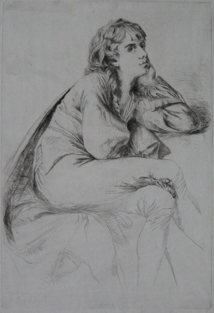 Francis S. Haden etching: Francis Seymour Haden- ''Thomas Haden of Derby'' (Schneiderman 53 v/V)- etching, 1864, signed in pencil, minor soiling. 13 3/4 x 9 3/8''