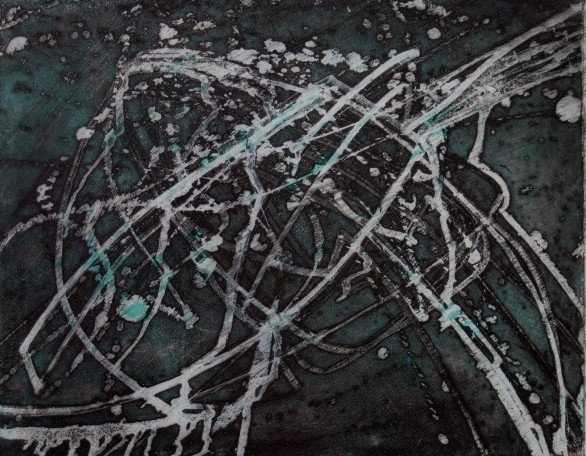 Stanley W. Hayter etching in colors: Stanley William Hayter- ''Medusa'' (Black & Moorhead 246)- etching in colors, 1958, signed, titled and numbered in pencil, edition of 50, very good condition. 16 3/16 x 20 11/16''