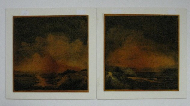 Joan Nelson lithographs: Joan Nelson- Untitled- 2 lithographs in color with hand-applied acrylic varnish, 1985, both signed, dated and numbered 39/45 in pencil verso, good condition. 14 x 14'' ea.