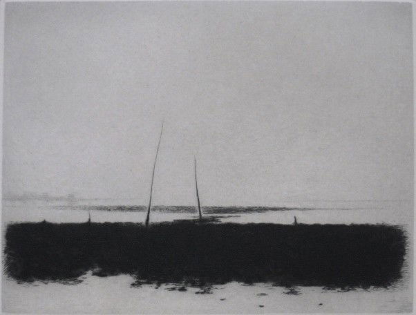 Gunnar Norrman etching: Gunnar Norrman- ''Tangbank'' (Fitch, Fitch & Cagenello 500)- etching, 1979, signed, dated, titled and numbered 23/40 in pencil, minor foxing in margins otherwise very good condition. 3 5/8 x 4 3/4''