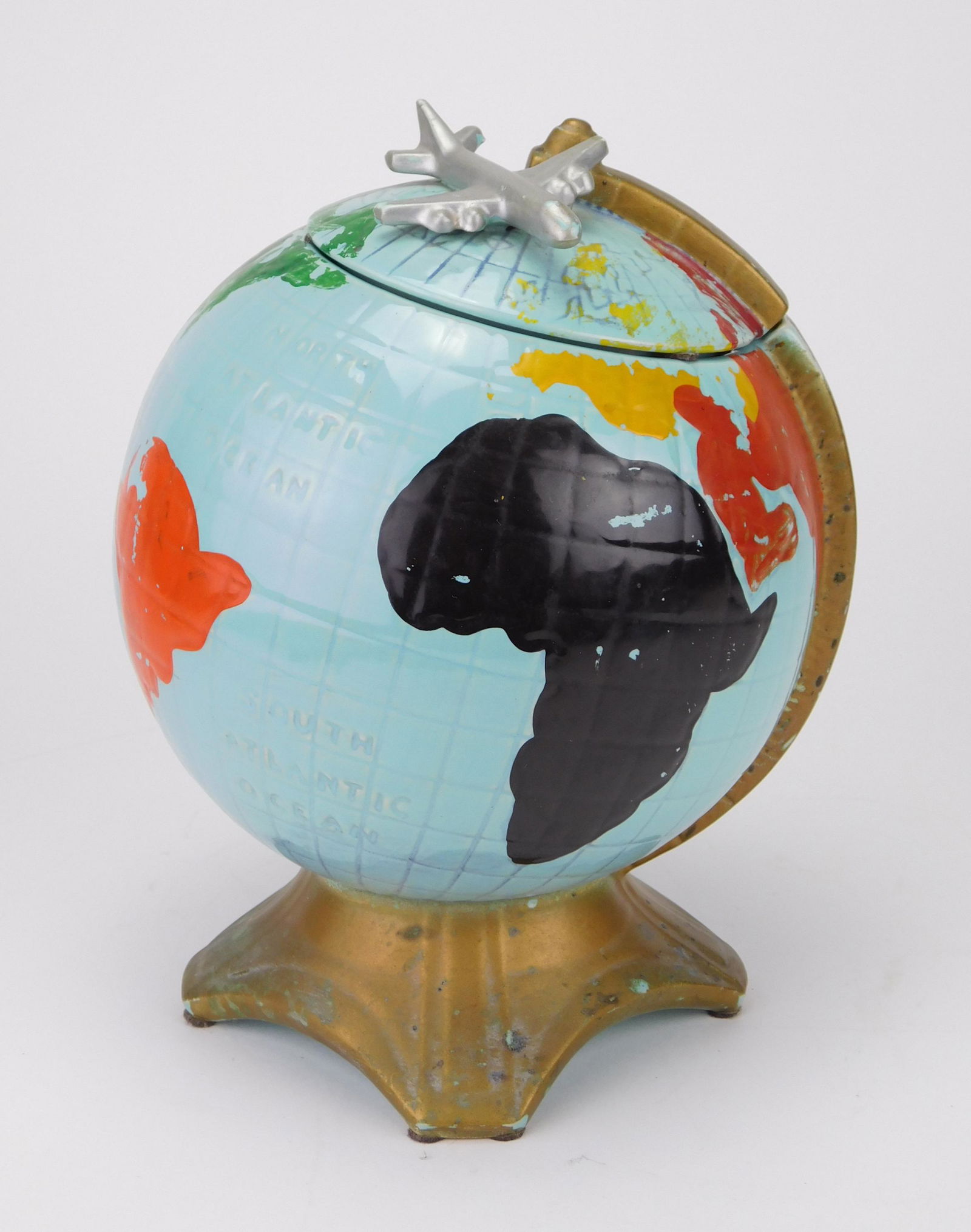 McCoy pottery World Globe cookie jar (1 of 5)