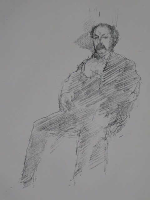James A. M. Whistler lithograph: James A. M. Whistler- ''The Doctor'' (Levy 117) (Way 78)- lithograph, 1895. 7 x 5 1/8''