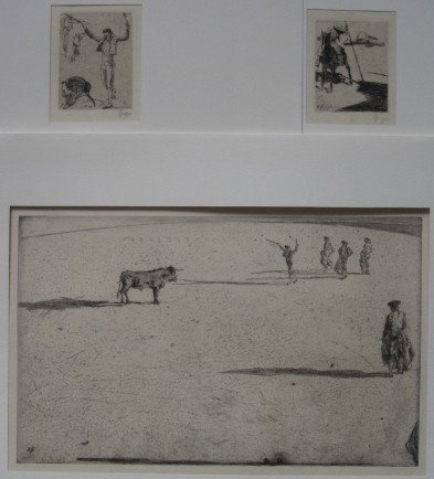 Willi Geiger 3 drypoints: Willi Geiger- ''Tauromachic''- 3 drypoints, all signed in pencil, very good condition, various sizes.