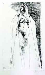 Leonard Baskin 4 etchings: Leonard Baskin- ''Lavinia'' (Fern & O'Sullivan 590); ''Let Not Your Sorrow'' (F. & O. 591); ''Shakespeare'' (F. & O. 594); ''Tamora'' (F. & O. 596)- 4 etchings, 1970, all signed and numbered 41/200 in
