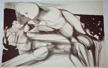 Arnold Belkin 2 lithographs: Arnold Belkin- ''You Move From A Repose''; ''I Wanted A Death That Was Weightless...''- 2 lithographs, 1963, 1964, both signed and dated in pencil, both from the portfolio ''Two'' by Jack Hirschman, v