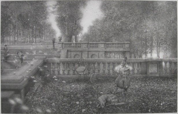 Peter Milton etching: Peter Milton- ''Pavane''- etching, 1999, signed, dated, titled and numbered VIII/XX in pencil, from ''Points of Departure IV'', very good condition. 18 x 28''