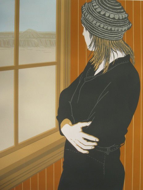 Phyllis Sloane silkscreen: Phyllis Sloane- ''Mesa Morning''- silkscreen in colors, 1981, signed, dated, titled and numbered 26/30 in pencil, very good condition. 24 1/2 x 18 1/2''