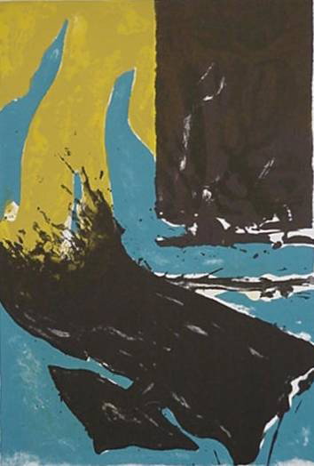 Adja Yunkers lithograph: Adja Yunkers- ''Summer In Venice''- lithograph in colors, 1966, signed in pencil, edition of 250 plus 10, The Print Club of Cleveland publication no. 43, very good condition. 13 1/2 x 9 1/8''