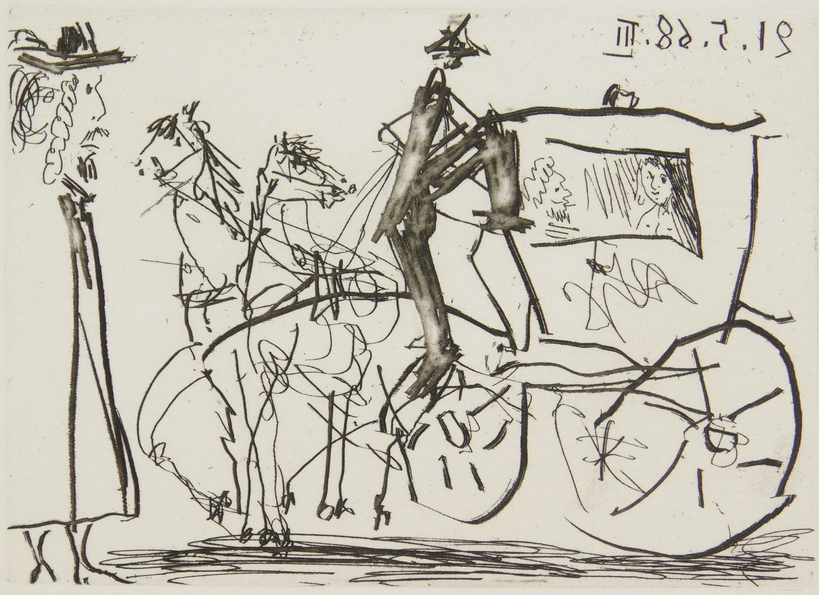 Pablo Picasso etching (1 of 5)