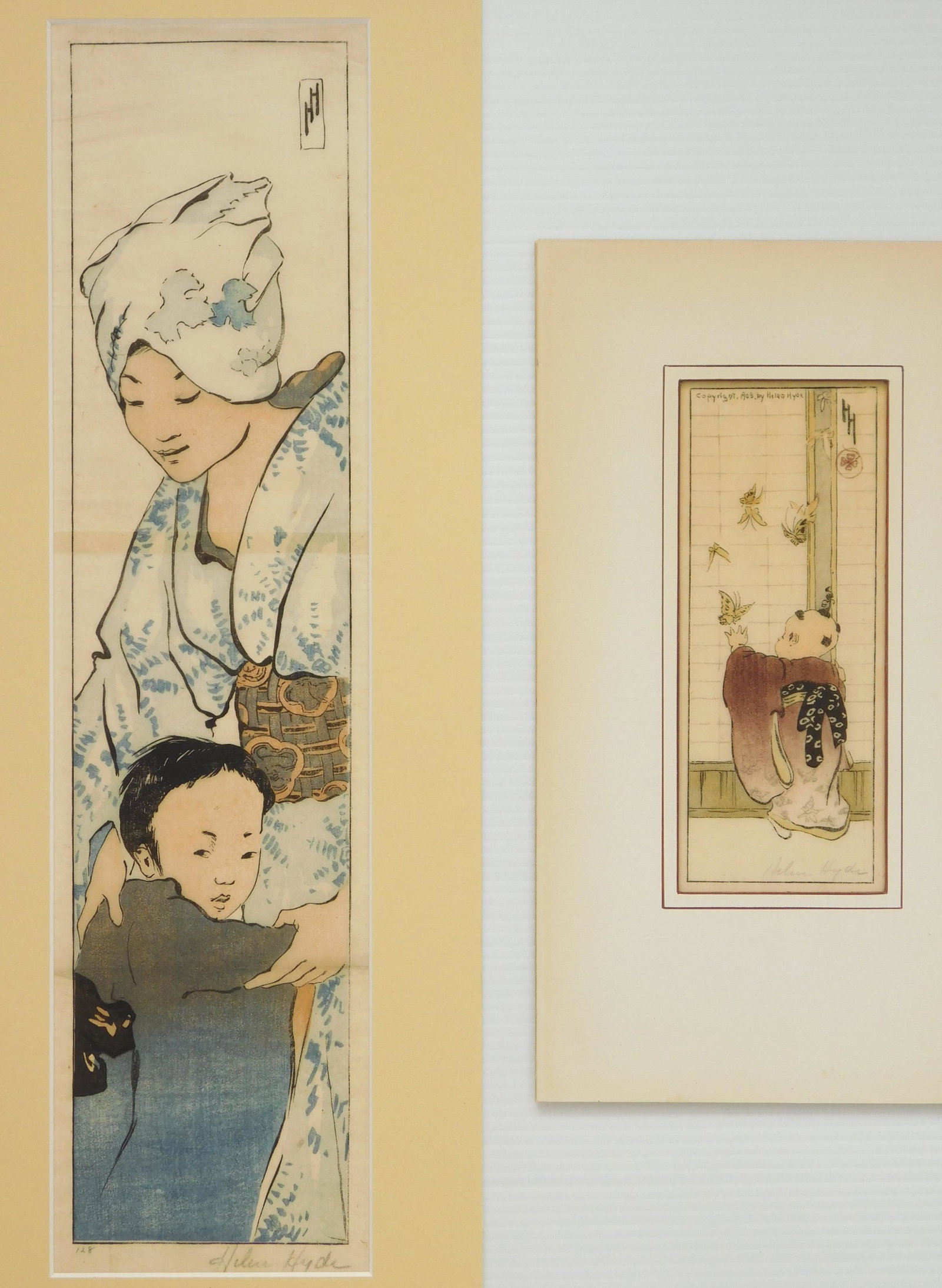 2 Helen Hyde woodcuts (1 of 7)