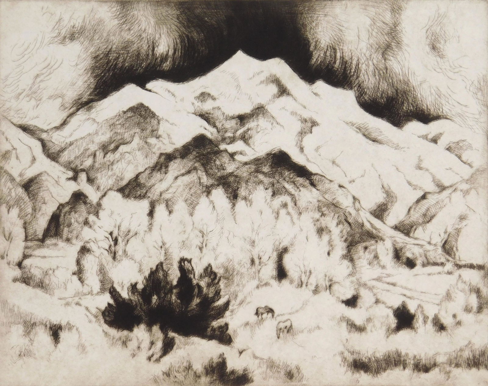 Gene Kloss etching (1 of 4)