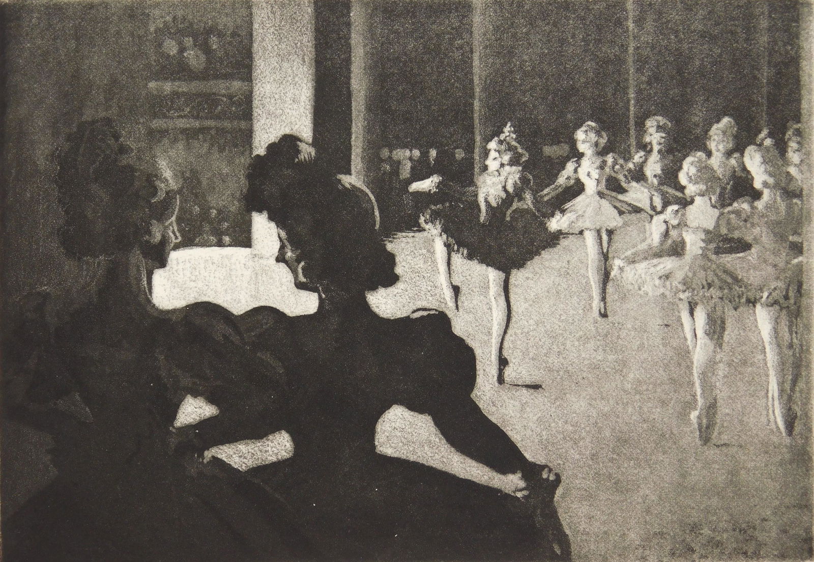 Kyra Markham aquatint: Kyra Markham (1891-1967) ''An Hundred Kisses''- aquatint, 1937, signed, dated and titled in pencil. 7 x 9 7/8''