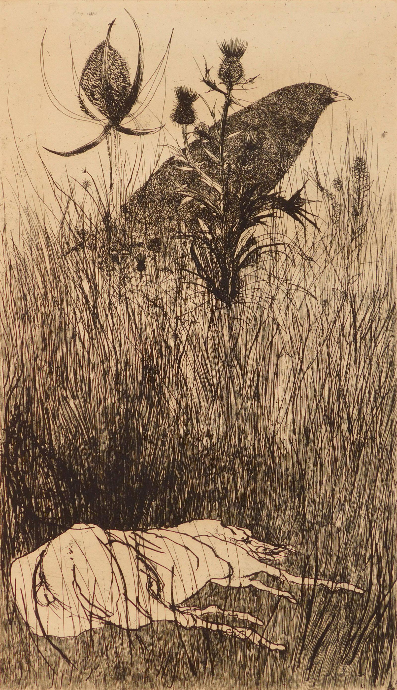 Leonard Baskin woodcut (1 of 5)