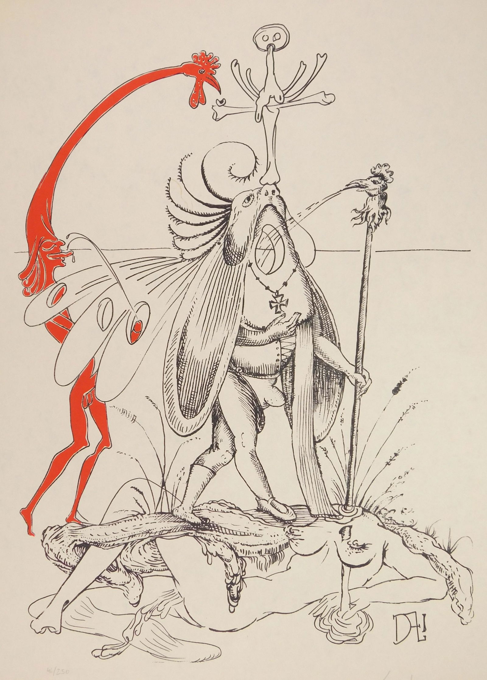 Salvador Dali lithograph (1 of 4)