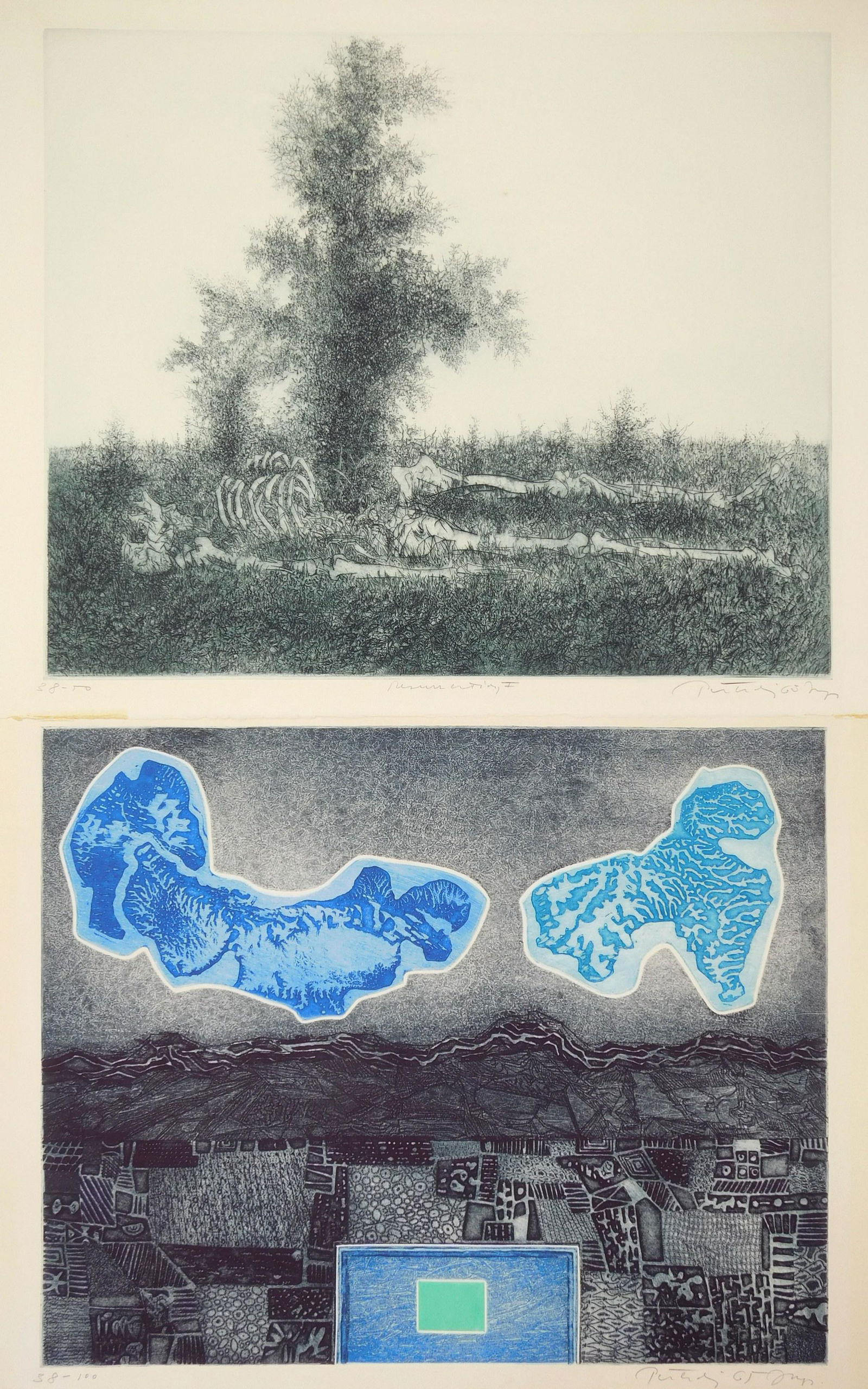 2 Gabor Peterdi etchings (1 of 7)